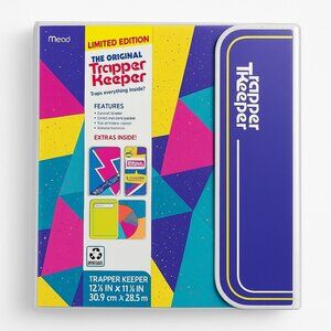 New Limited Edition Trapper Keeper Binder Retro 80s Design w/ Zipper Pouch